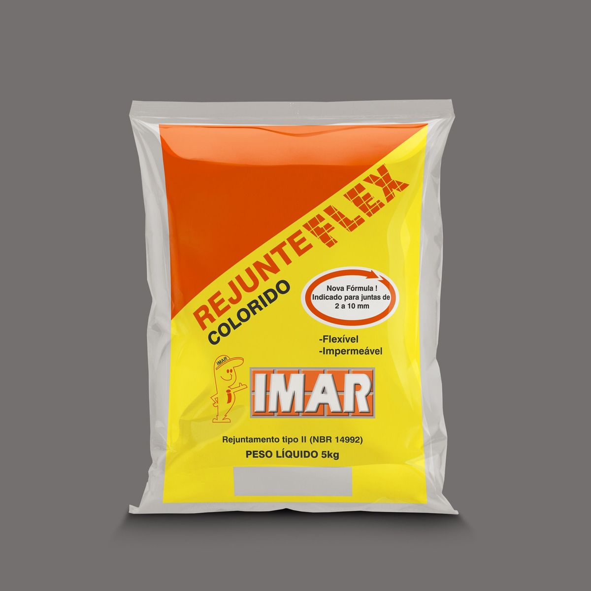Rejunte Flexível 5kg Grafite, marca Imar - Foto Principal