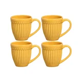 Kit com 4 Canecas Roma Amarelo Porto Brasil