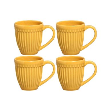Kit com 4 Canecas Roma Amarelo Porto Brasil