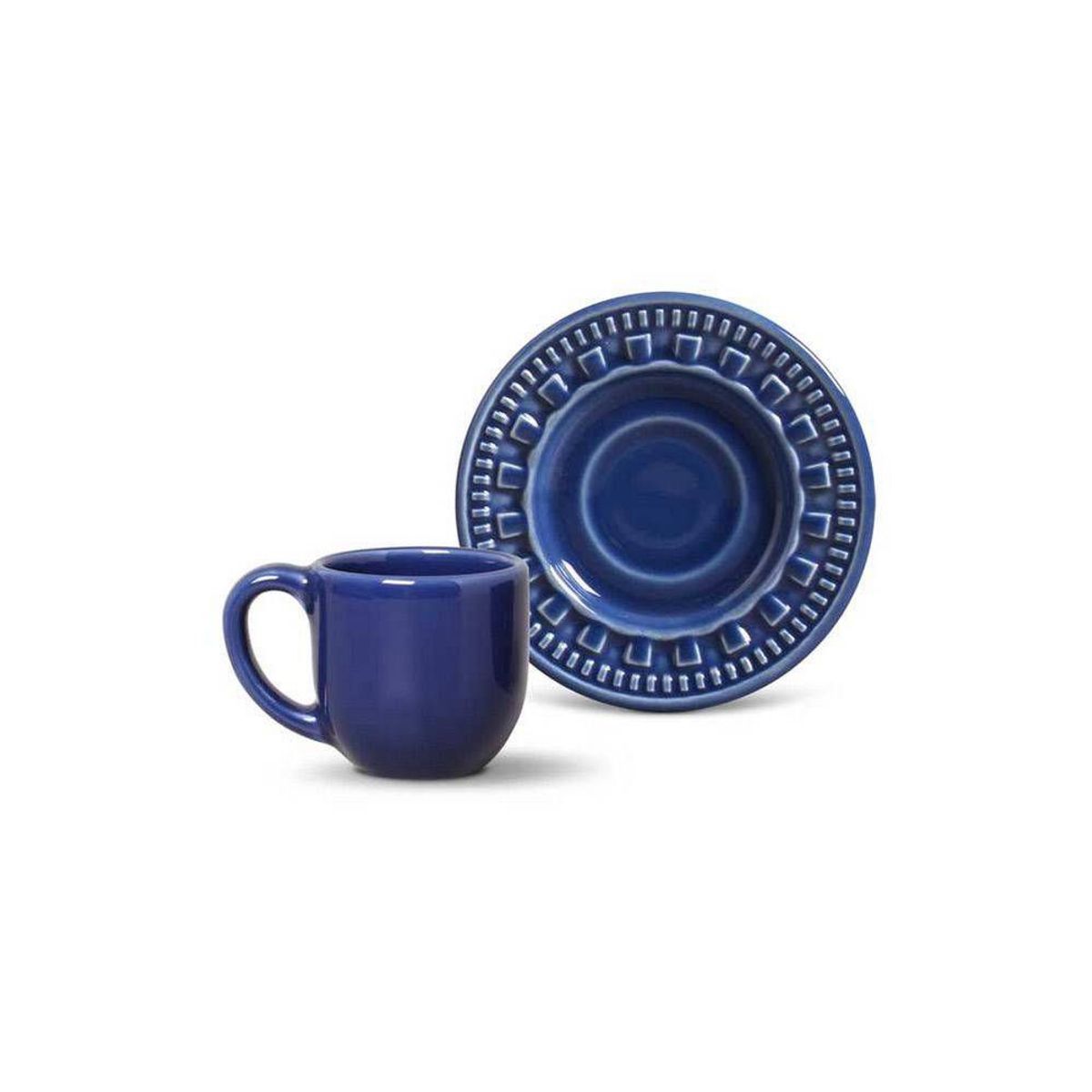 Xícara de Café com Pires Roma Navy Azul, marca Porto Brasil - Foto Principal