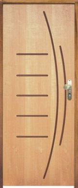 Porta Montada de Giro Madeira Sarrafeada Curupix Natural Direita 210x72x11cm ES 100