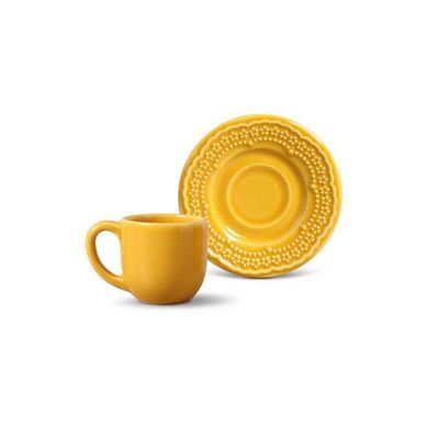 Xcara de Caf Madeleine Amarelo 