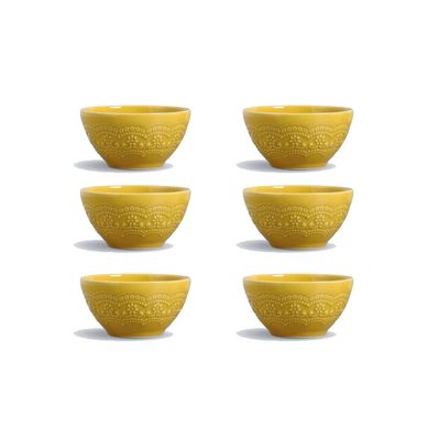 Kit com 6 Bowls Madeleine Amarelo