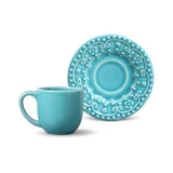 Xícara de Café com Pires Esparta Poppy Azul