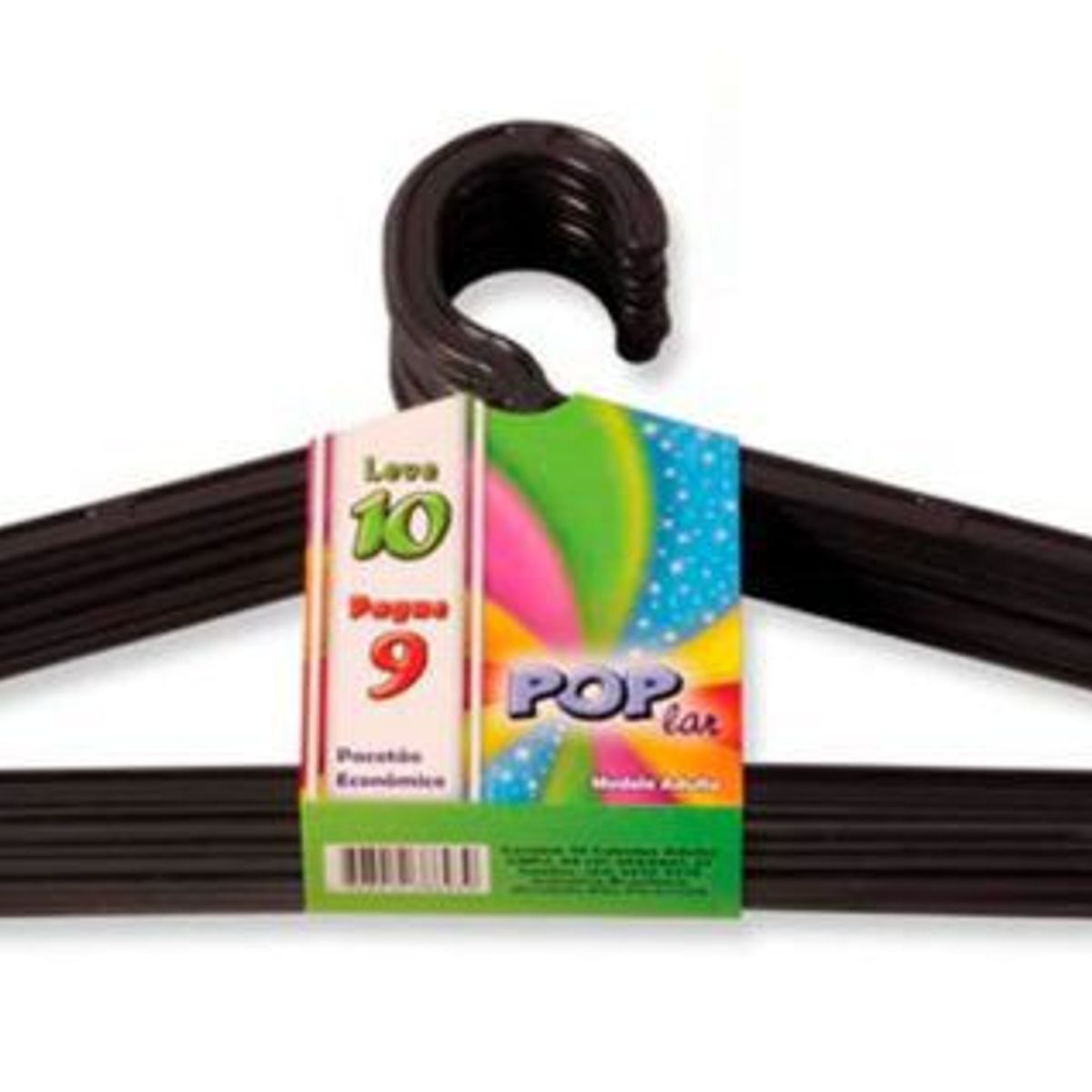 Cabide PopLar PG9LV10 10 Unidades 39cm, marca Zeek - Foto Principal