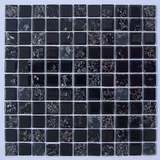 Pastilha de Vidro Color 29,5x29,5cm Preto