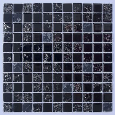 Pastilha de Vidro Color 29,5x29,5cm Preto