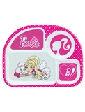 Prato Infantil Grande com Divisórias Melamine Barbie Colorido