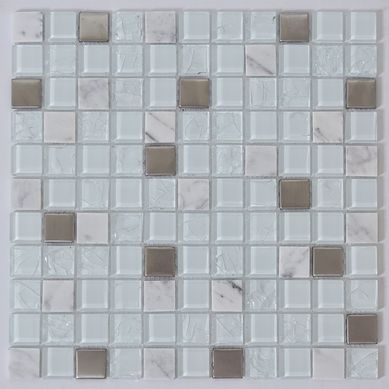 Pastilha de Vidro e Pedra Elegance Sand Stone Bege 29,5x29,5cm