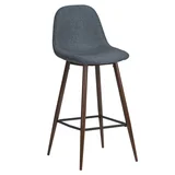 Banqueta de Bar Charlton 49,5x45x101,5cm Azul Escuro
