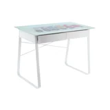 Mesa de Vidro para Escritorio Scooter 76x105x58cm Colorido
