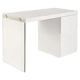 Escrivaninha Vidro Laqueado 51x122x76cm Branco