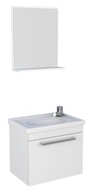 Kit Gabinete Agata 45cm para Banheiro Branco