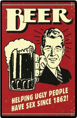 Placa Decorativa Beer Retro Colorido