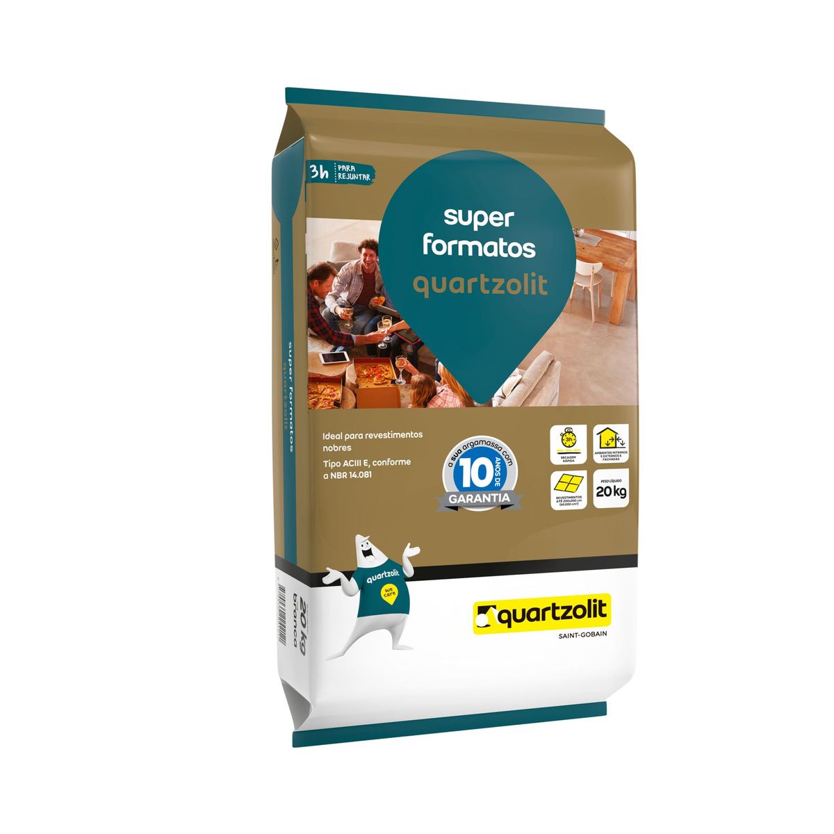 Argamassa Super Formatos 20 Kg - Quartzolit, marca Quartzolit - Foto 2