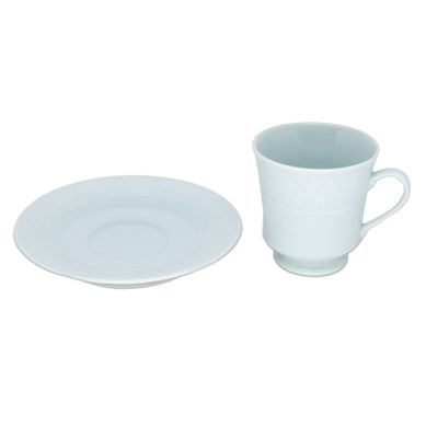 Xcara de Caf com Pires Eterna Branco 