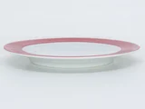 Prato de Sobremesa Pintura à Mão Branco e Vermelho