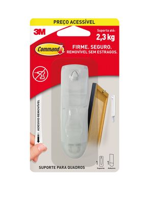 Suporte Adesivo para Quadros 3M Command Branco Grande - 1 unidade