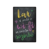 Placa Decorativa Wifi Colorido