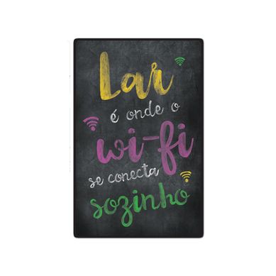 Placa Decorativa Wifi Colorido