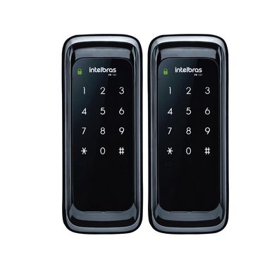 Combo com 2 Fechaduras Digitais FR 101 Touch Screen 12 Teclas 4 Senhas