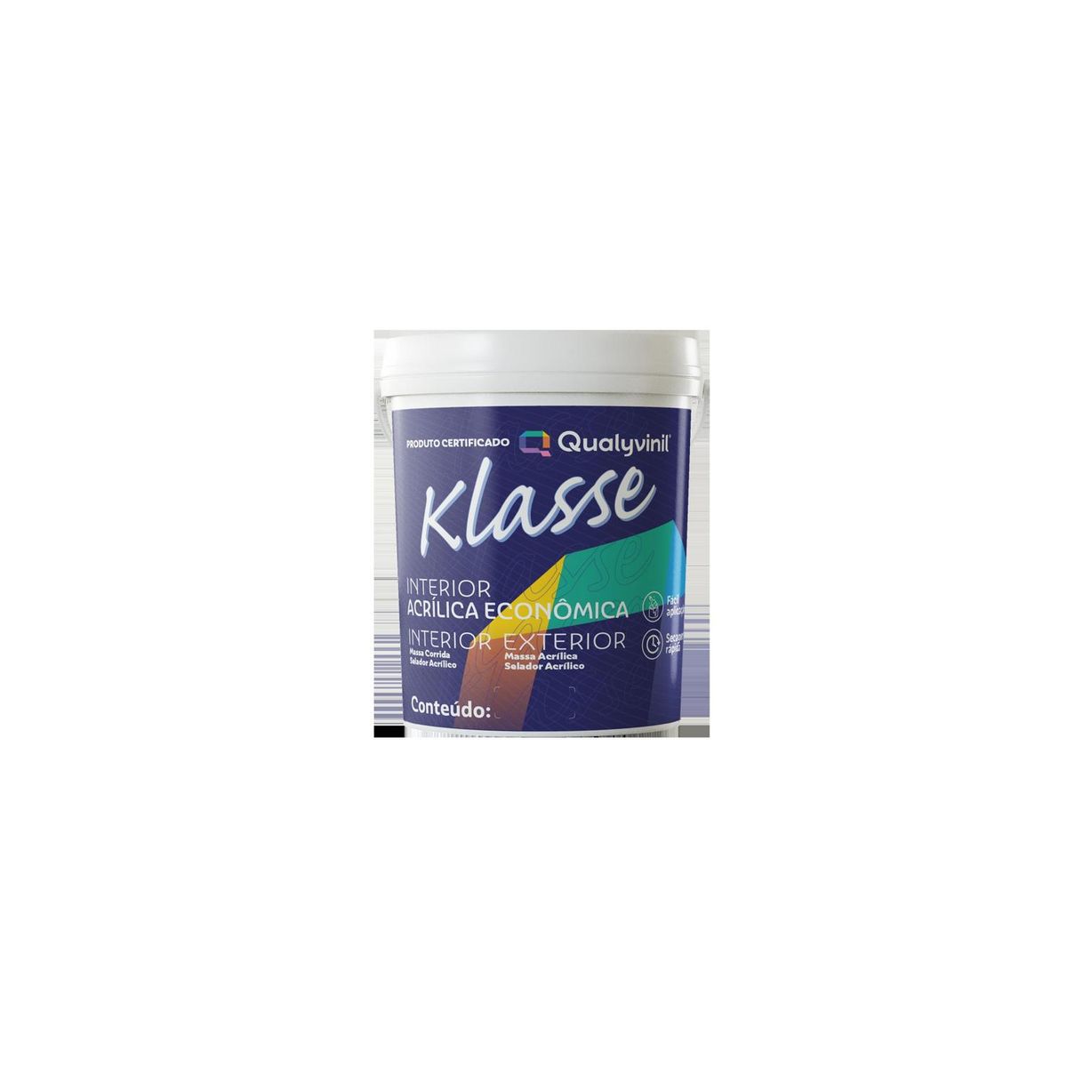 Klasse Tinta Acrílica Econômica Fosco 3,6L Branco, marca Qualyvinil - Foto 2