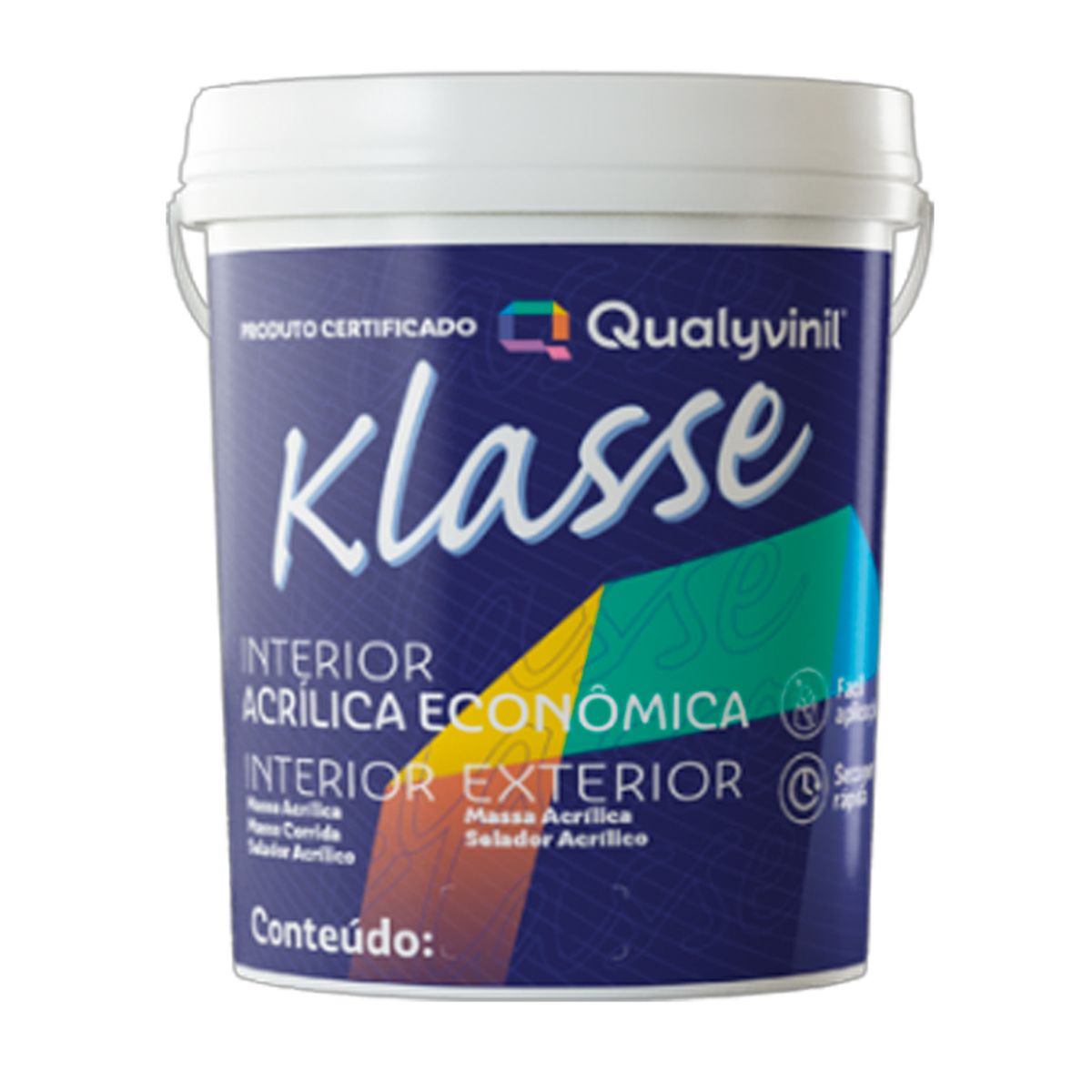 Klasse Tinta Acrílica Econômica Fosco 3,6L Branco, marca Qualyvinil - Foto Principal