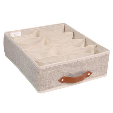 Caixa Organizadora em Tecido 30x35x11cm com 16 Espaos