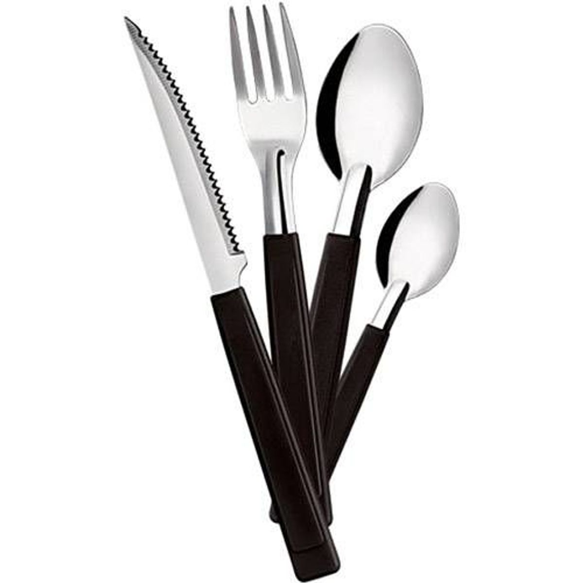 Conjunto Talheres Inox 24 Peças Smart Preto, marca Euro - Foto 2