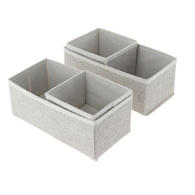Conjunto de Caixa Organizadora Tecido 28x14x11cm