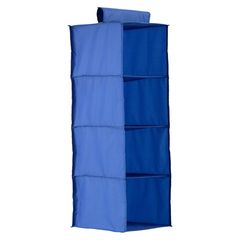 Organizador Tecido 4 Prateleiras Azul Just Home Collection