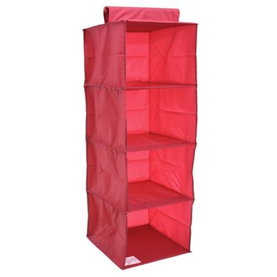 Organizador de Tecido 4 Prateleiras Just Home Collection Rosa