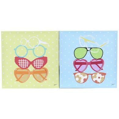 Kit 2 Telas culos 27x27cm Colorido Home Collection