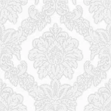 Papel de Parede Helena Estampado 10x0,53m Branco e Cinza