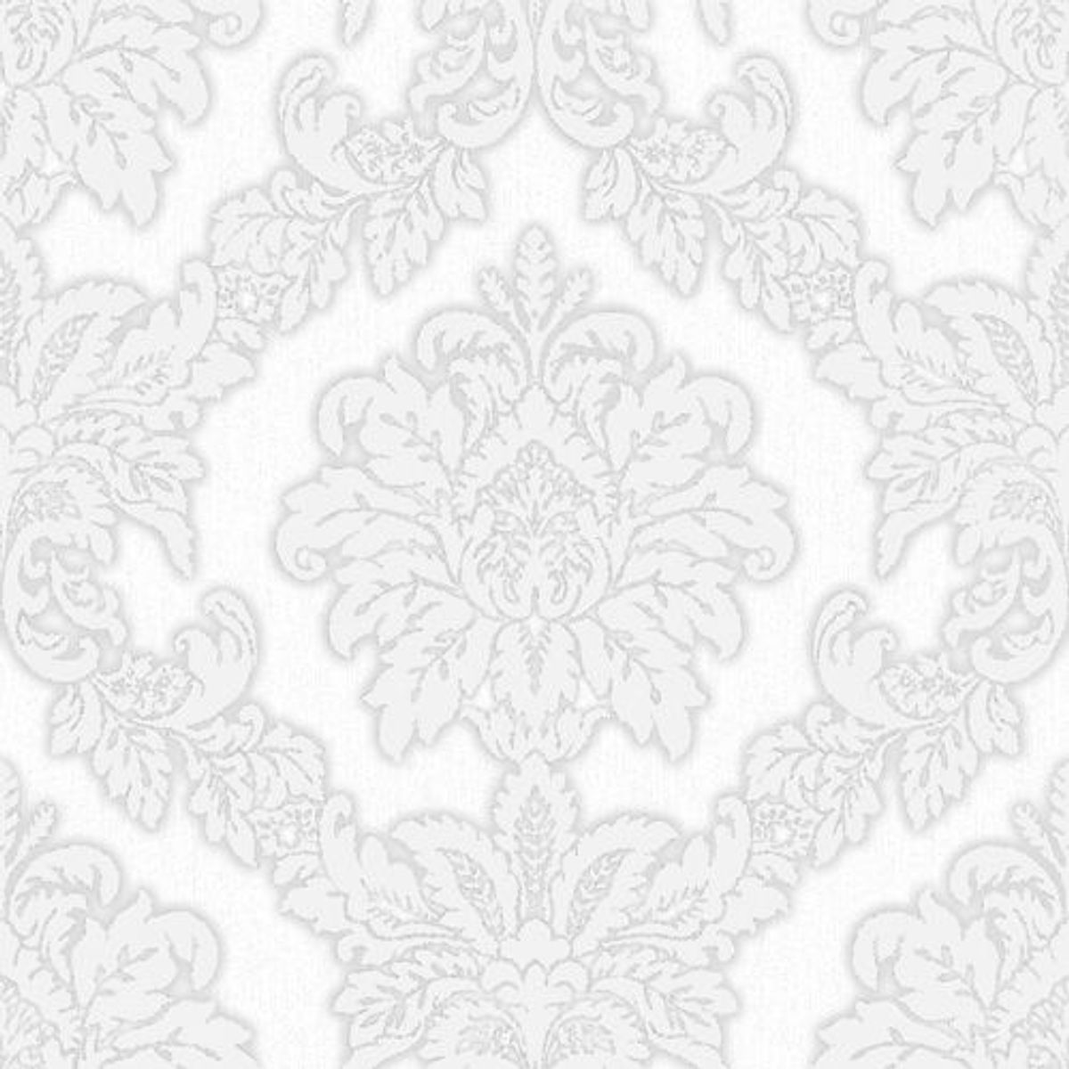 Papel de Parede Helena Estampado 10x0,53m Branco e Cinza, marca Wiler K - Foto Principal