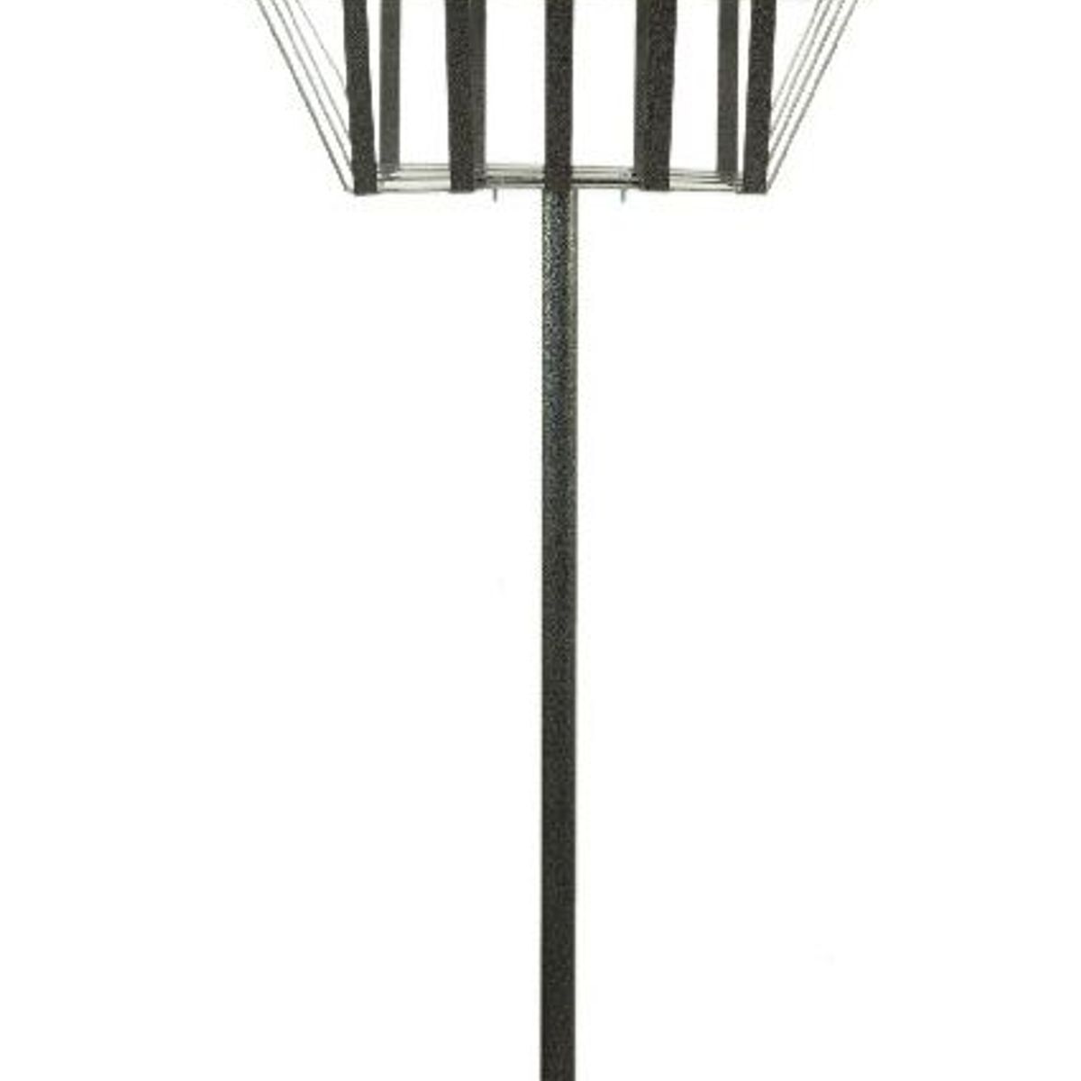 Lixeira de Aço com Pedestal 970 Preto Craqueado, marca Pintsilk - Foto Principal