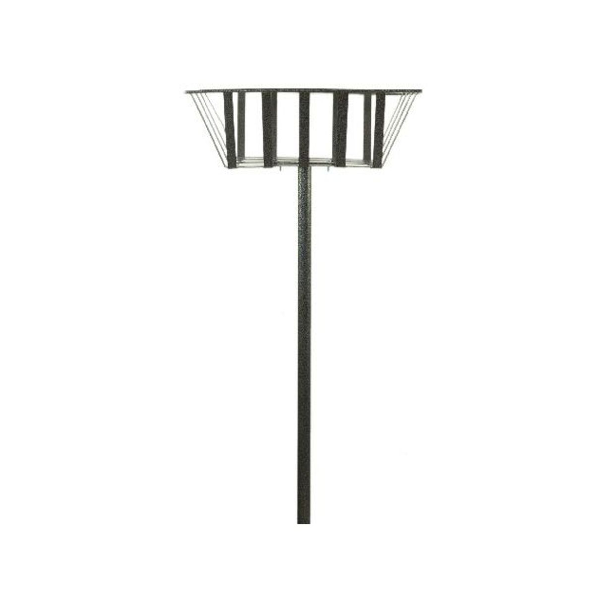 Lixeira de Aço com Pedestal 970 Preto Craqueado, marca Pintsilk - Foto Principal