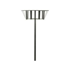 Lixeira de Aço com Pedestal 970 Preto Craqueado