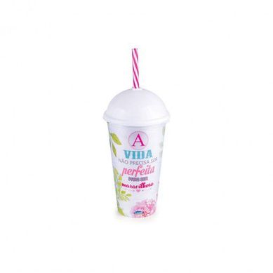 Copo Shake Plstico Decorado 500ml