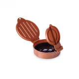Forma para Moldar Hamburguer Marrom 13,9cmx11,7cmx3,3cm Plasutil