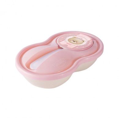 Pote para Papinha com Colher 320ml Ursa Rosa 