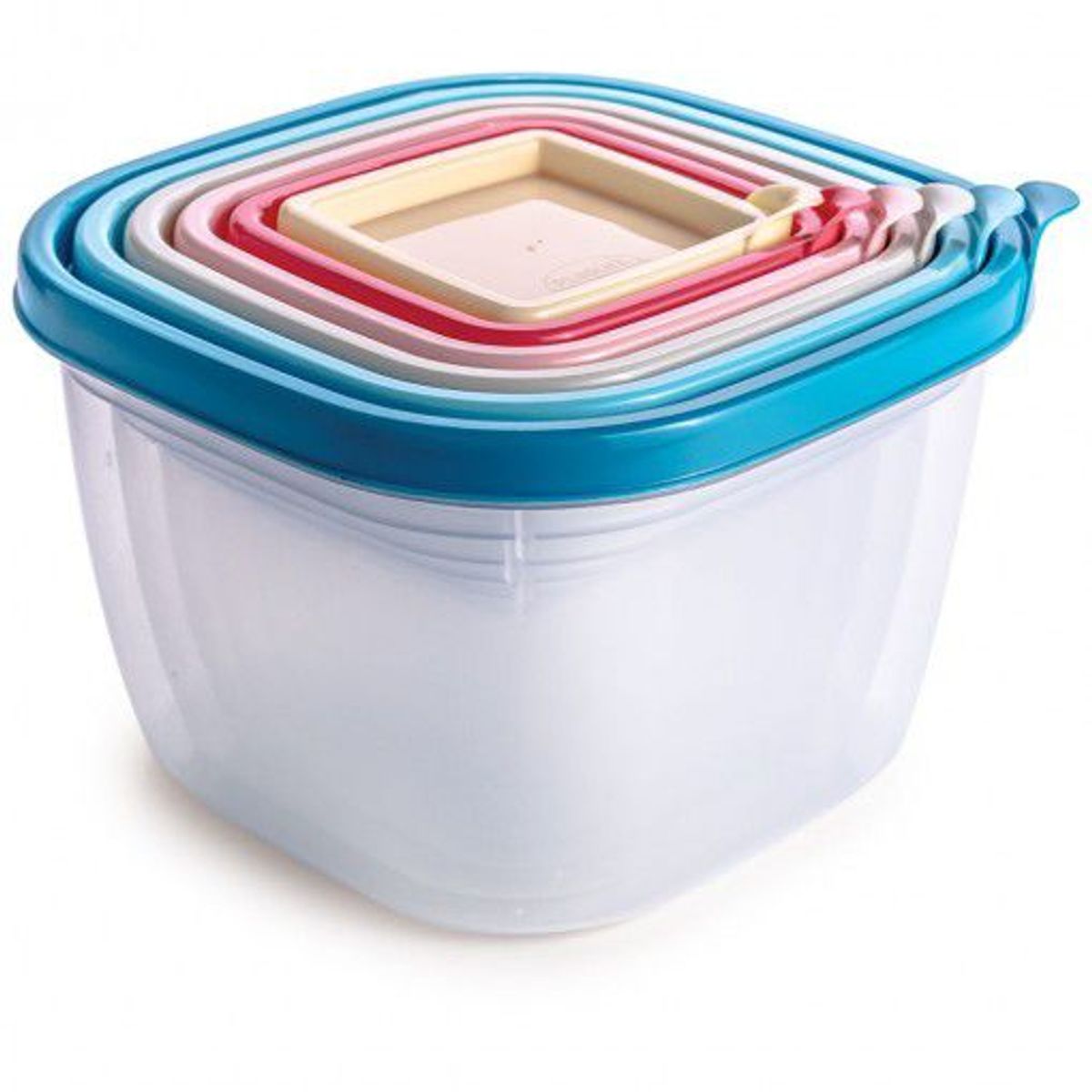 Conjunto de 6 Potes Quadrados 16,6cmx16,6cmx11,5cm Plasutil, marca Plasutil - Foto Principal