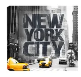 Quadro Digital New York City 30x30cm Cinza