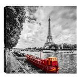 Quadro Digital Paris Barco 30x30cm Cinza