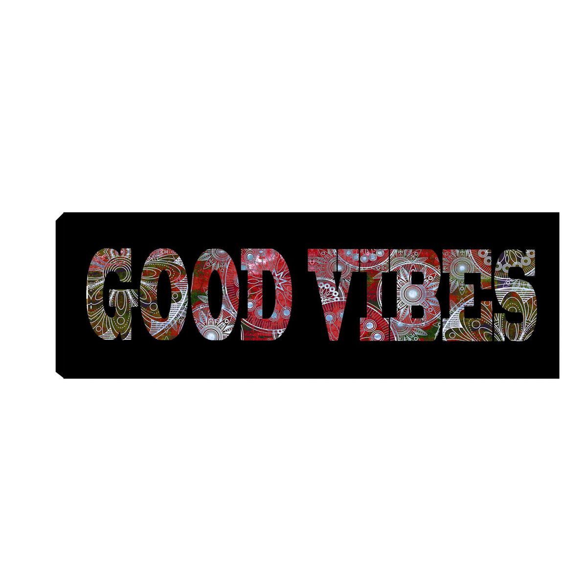 Quadro Digital Good Vibes 30x90cm Preto, marca Uniart - Foto Principal