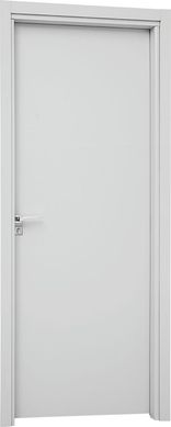 Porta Interna Fechadura Externa Alumnio Branco Esquerda 215x88x10cm Aluminium