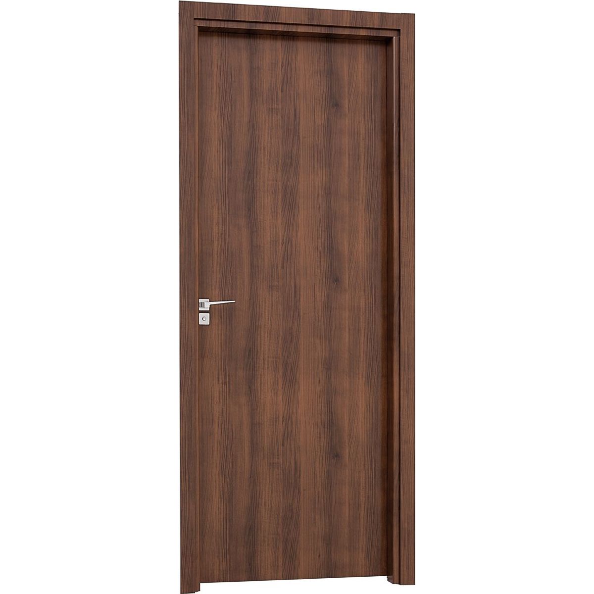 Porta Interna Fechadura Banheiro Alumínio Mogno Esquerda 215x78x14cm Aluminium, marca Sasazaki - Foto Principal