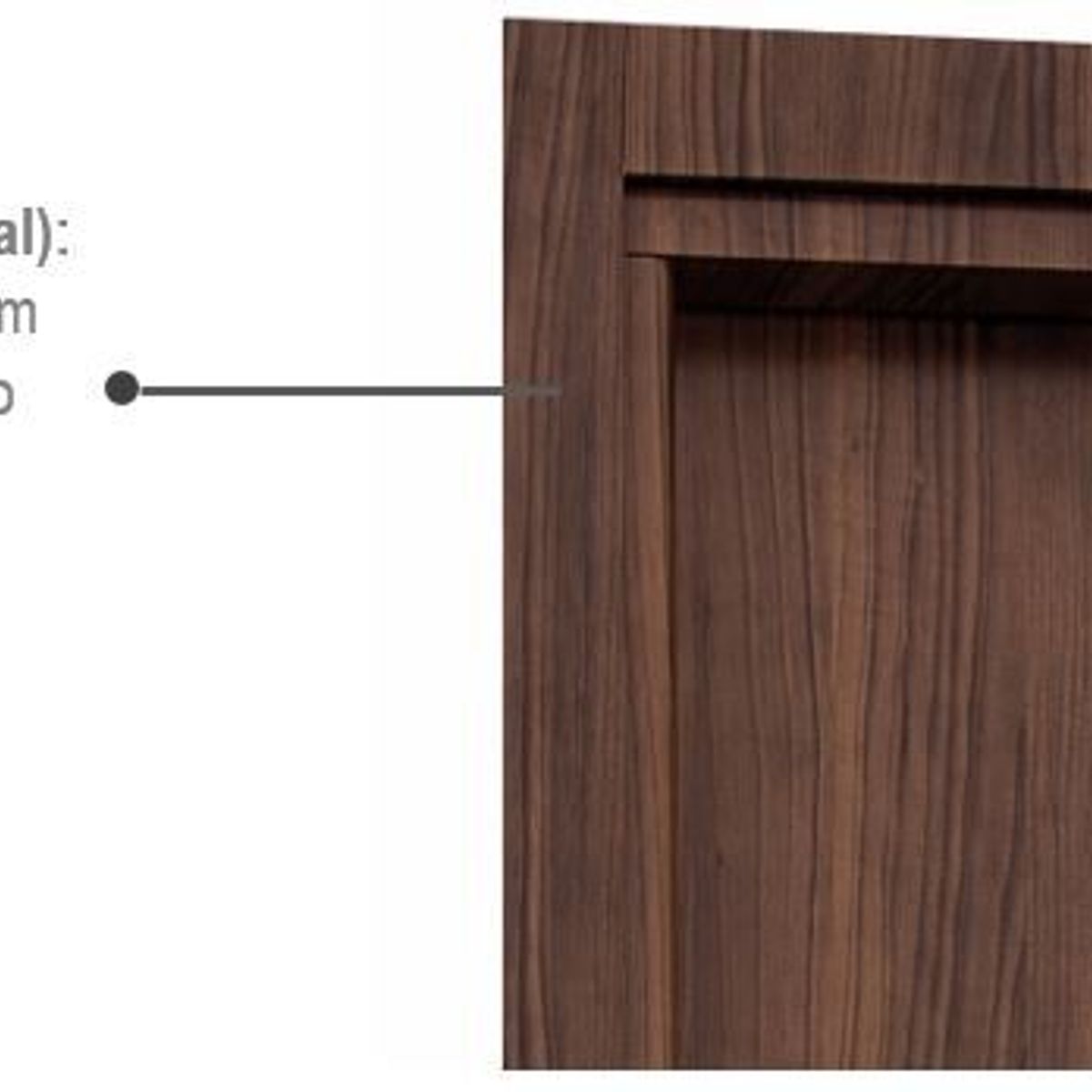 Porta Interna Fechadura Banheiro Alumínio Mogno Esquerda 215x78x14cm Aluminium, marca Sasazaki - Foto 2