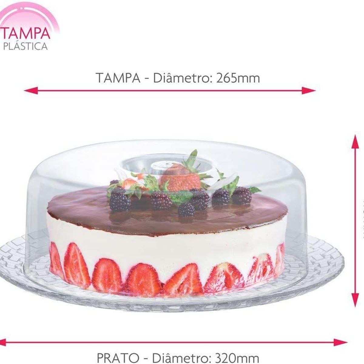 Prato com Tampa Bari Transparente, marca Ruvolo - Foto 2
