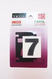 Algarismo Adesivo Inox, Escovado, Nº 7